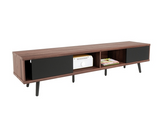 NEW Fully Assembled Retails $300 Bestier 70 inch Mid Century Modern TV Stand for 75 inch TV, Low Profile TV Stand with Storage, Entertainment Center for Living Room, Cord Management, Walnut