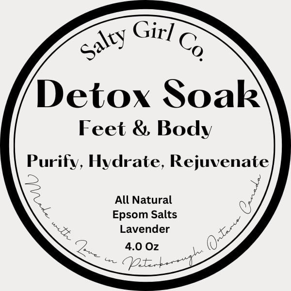 Salty Girl Co. Detox Soak for Feet & Body! Lavender! 4 oz