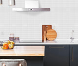 New DEWOO 10-Sheet White Peel and Stick Backsplash, 12"x12" Subway Kitchen Backsplash Peel and Stick Tile