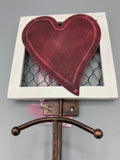 NEW Set of 2 Grasslands Road Decorative Metal and Wood Wall Hooks - Red Heart design
