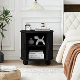 NEW Assembled, Retails $320, Wayfair End Table Latitude Run, Black! This End table is equipped with 2 AC Outlets,2 USB Ports and 4.9-foot Power Cord