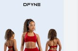 NEW Retails $57, DFYNE Crimson Red Impact Sports Bra, Sz M (TOP ONLY)