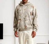 NEWDigital Printed Hoodie Abstract Hooded Male And Female Couples Wear Sz M
