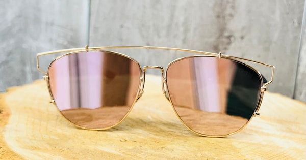 New Rep Designer Dior Inspired Pink Mirrored Aviator Sunglasses The Warehouse Liquidation