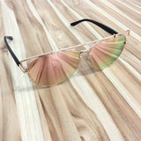 New Rep Designer Dior Inspired Pink Mirrored Aviator Sunglasses
