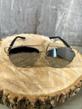 New Rep Designer Dior Inspired Silver Mirrored Aviator Sunglasses