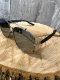 New Rep Designer Dior Inspired Silver Mirrored Aviator Sunglasses