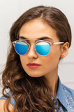 New Rep Designer Dior Inspired Blue Mirrored Aviator Sunglasses