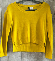 New Women s Divided H M Mustard Yellow Knit Sweater Sz 2 The Warehouse Liquidation