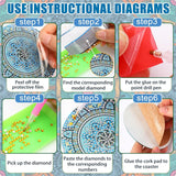 New UPINS 8Pcs Mandala Diamond Painting Coasters for Drinks DIY Coaster Diamond Art Kits for Adults Beginners Diamond Art Craft Supplies (Mandala)