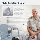 New in box! Drive Medical Steel Folding Bedside Commode
