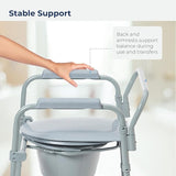 New in box! Drive Medical Steel Folding Bedside Commode
