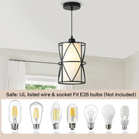 New Retails $140+ Dnshjue Black Pendant Lights for Kitchen Island，Modern Pendant Lighting with Frosted Glass Cylindrical Pendant Light Fixtures Kitchen Hanging Lights Over Island Dining Room, Foyer, Entryway (2 Pack)