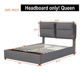New in box! Retails $259 New Space Upholstered Cozy Velvet Headboard, Dark Grey, Queen!