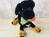 New Large crocheted Dog with bandana