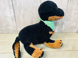 New Large crocheted Dog with bandana
