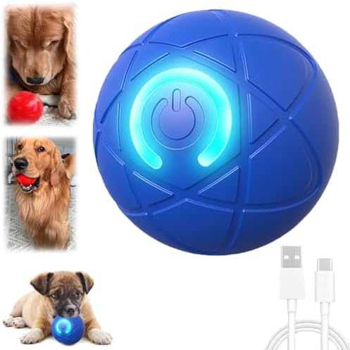 New Vibrating Dog Ball, Shaky Ball Toy for Dogs, Shaking Dog Ball, Petdroid Interactive Dog Ball, Automatic Moving Dog Toy Ball for/Small/Medium/Large Dogs, USB Rechargeable