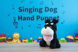 Singing Dog Hand Puppet, move your hand to make dog bark to Old MacDonald, London Bridge & Frere Jacques!