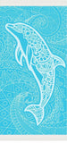 NEW Retails $55, Dolphin Turkish Beach Towel Quick Dry Absorbent Cotton Lightweight Thin Bathroom Bath Pool Swim Towels Extra Large Oversized Sand Free Beach Accessories Essentials Stuff Cloud Adults Gift