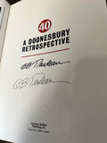 Pre-owned Collectible 40: A Doonesbury Retrospective Garry Trudeau Hardcover Comic! Massive size with slip case! Signed Copy 2010
