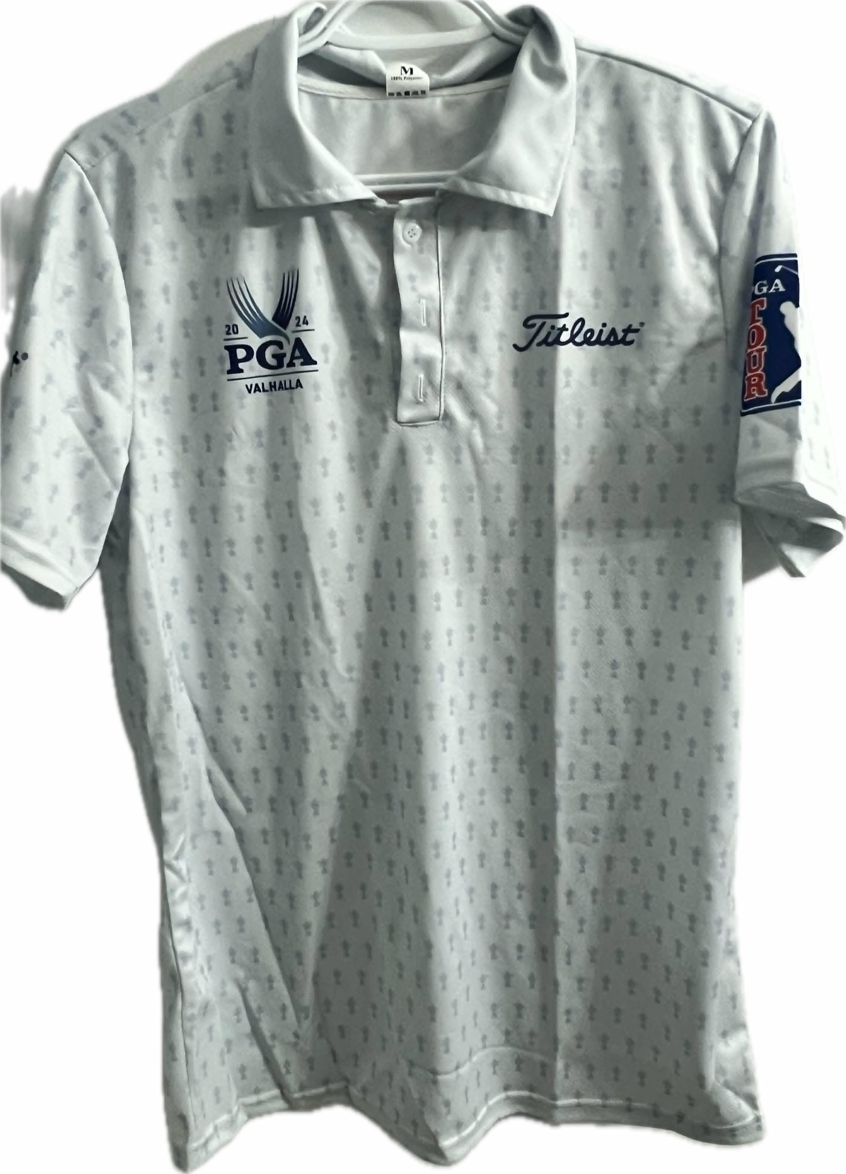 New Men's replica 2024 PGA Championship Valhalla Golf Titleist all over print polo Men's Sz M