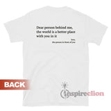 NEW 'You Are Enough, Dear Person Behind Me' Men's Casual Short-Sleeve Tee - Breathable Polyester, Crew Neck, Perfect For Summer Outings White, Men's Medium