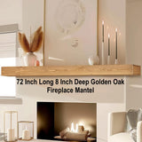 NEW Retails $360 Cecilia Fireplace Shelf Mantel Golden Oak 72"
