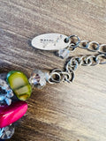 NEW Stunning 3 Row Multicoloured Shell And Glass Bead Statement Necklace - 48cm L