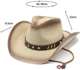 New Western Seaside Breathable Beach Sun Hat for Men and Women Cowboy Straw Hat