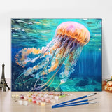 NEW 16x20 Unframed TUMOVO Paint By Numbers For Adults Beginner Jellyfish Paint-by-Numbers Wild Marine Animals Paint By Number Kits DIY Paint By Numbers Adult Paint By Number Kits On Canvas Home Decor