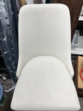 NEW Retails $329+ Ball & Cast Upholstered Kitchen and Desk Chair with Metal Legs, Ivory Set of 2 (Note: 1 chair has couple marks on fabric may come out)