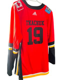 NEW Retails $275 New Calgary flames authentic Tkachuk adidas jersey size 52