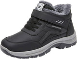 NEW TIEVOSA Winter Boots for Women Winter Thick Bottom Non Slip Round Toe Lace Up Hook Loop Solid Waterproof Sz 6