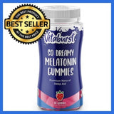 NEW VITABURST | Melatonin Gummies | Effective Aid for Calm Relaxation and Sweet Dreams | Vegetarian Friendly | Delicious Strawberry Flavor |60 Gummies