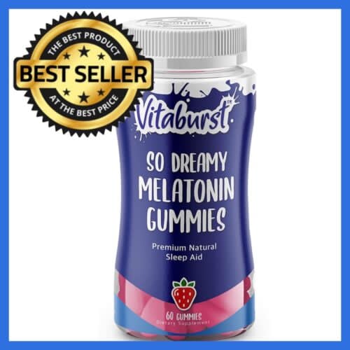 NEW VITABURST | Melatonin Gummies | Effective Aid for Calm Relaxation and Sweet Dreams | Vegetarian Friendly | Delicious Strawberry Flavor |60 Gummies