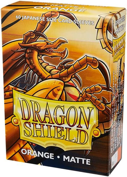 New Dragon Shield Japanese Size Sleeves – Matte Orange 60CT - Card Sleeves Smooth & Tough - Compatible with Pokemon, Yugioh, & More– TCG, OCG, Orange Matte