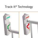 New in box! Dreambaby® Broadway Xtra-Wide & Xtra-Tall Gro-Gate® - White! Gro-Gates grow without the need for extensions making this gate fit openings between 30" - 53" Retails $108+