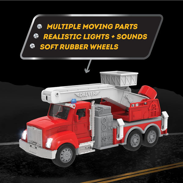 Driven by Battat] Micro Series Crane Truck with Realistic Lights