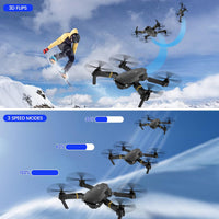 New E58 Drones for Adults with 4K Cameras, FPV Live Video RC Quadcopter Mini Drone for Kids, Beginners, Great Easter Gift, 120° Wide Angle, 3D Flip, Headless Mode, One Key Return