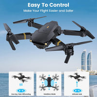 New E58 Drones for Adults with 4K Cameras, FPV Live Video RC Quadcopter Mini Drone for Kids, Beginners, Great Easter Gift, 120° Wide Angle, 3D Flip, Headless Mode, One Key Return