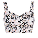 NEW Retails $45, Rhonda Shear Infinity Edge Body Bra, Animal Floral Print, Sz XL