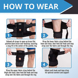 New in package! Dynamic Gear Open Patella Knee Brace, Dual Aluminum Stability Hinges - Padded Neoprene Adjustable Compression Support for Meniscus Tear, ACL, Strains, Knee Pain, Arthritis 15-23 inch