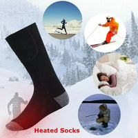 NEW Greyghost Battery Powered Heated Socks, Electric Heating Sox, for Men Women, Winter Foot Thermo Warmers, for Outdoor Sports Skiing Ice Fishing Climbing Hiking Hunting Biking