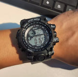 NEW YIKAZE Men's Digital Watches with LED Lighting, Fashionable and Waterproof, Suitable for Sports and Military, with Date and Military Time