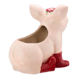 NEW The Pioneer Woman Farmhouse 9 Inch Charming Whimsical Pig Planter with Red Boots, Ceramic