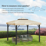 NEW Retails $110, Outsunny 10' x 10' Gazebo Replacement Canopy, Gazebo Top Cover with Double Vented Roof for Garden Patio Outdoor TOP ONLY, Beige
