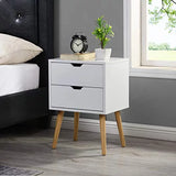 NEW Assembled SET OF 2 End Side Table/Nightstands with Storage Drawers - Solid wood legs - Retails for $260 for set of 2