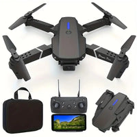 New 2025 New E88 Beginner Drone for Youngsters & Adults - WiFi Enabled, Real-Time Video, Headless Mode, One-Key Takeoff, 360° Flips, Portable Case Included