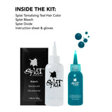 NEW Splat Complete Kit, Tantalizing Teal, Semi-Permanent Teal Hair Dye with Bleach, Unisex Hair Color