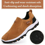 NEW Retails $45, Mens Hiking Shoes Laceless Suede Breathable Slip Resistant Boots Lightweight Sneakers for Outdoor Activity Hiking Walking, Men's Sz 12